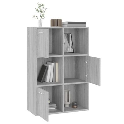 vidaXL Mobile Contenitore Grigio Sonoma 60x29,5x90 cm