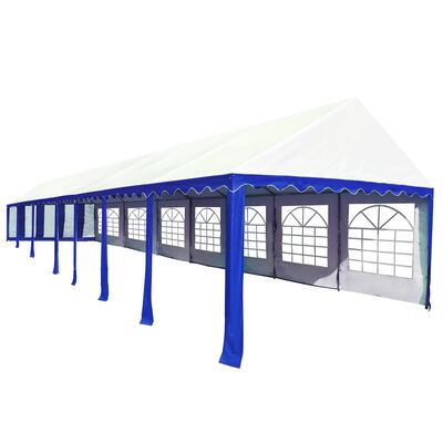 vidaXL Tessuto per Tenda 6x14 m Blu e Bianco