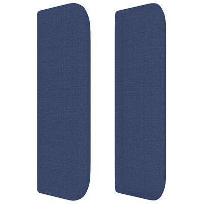 vidaXL Giroletto a Molle con Materasso Blu 140x190 cm in Tessuto