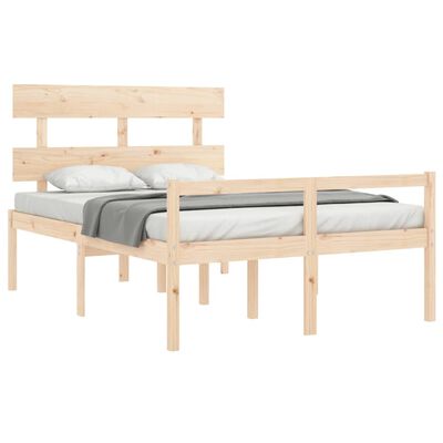 vidaXL Letto per Anziani con Testiera 140x190 cm in Legno Massello