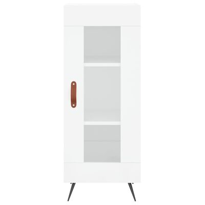 vidaXL Credenza 34,5x34x180 cm in Legno Multistrato Bianco Lucido