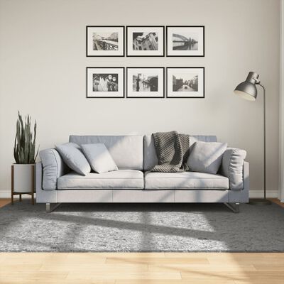 vidaXL Tappeto Shaggy a Pelo Lungo Moderno Grigio 160x230 cm