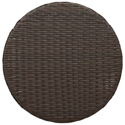 vidaXL Set Bistrò 3 pz con Cuscini Marrone in Polyrattan