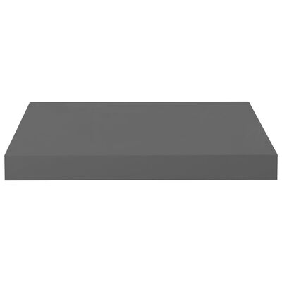 vidaXL Scaffali a Parete 4 pz Grigio Lucido 40x23x3,8 cm in MDF