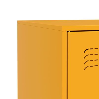 vidaXL Credenza Giallo Senape 67x39x83 cm in Acciaio