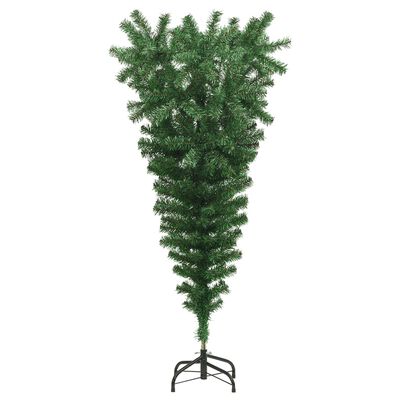 vidaXL Albero di Natale Artificiale Capovolto con Supporto Verde 150 cm PVC