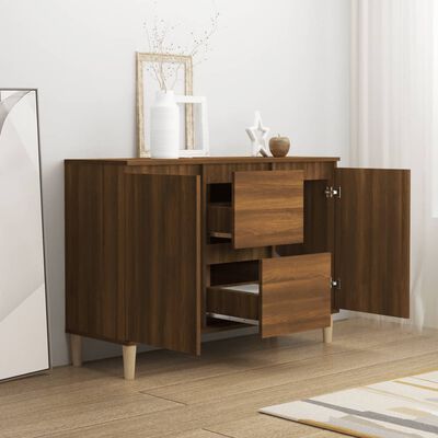 vidaXL Credenza Rovere Marrone 101x35x70 cm in Legno Ingegnerizzato