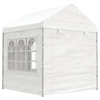 vidaXL Gazebo con Tetto Bianco 17,84x2,28x2,69 m in Polietilene