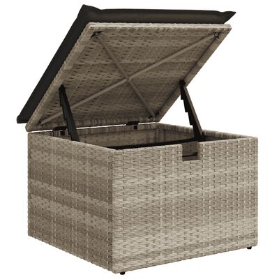 vidaXL Set Divano da Giardino 8pz con Cuscini Grigio Chiaro Polyrattan