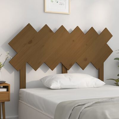 vidaXL Testiera per Letto Ambra 122,5x3x80,5 cm Legno Massello di Pino