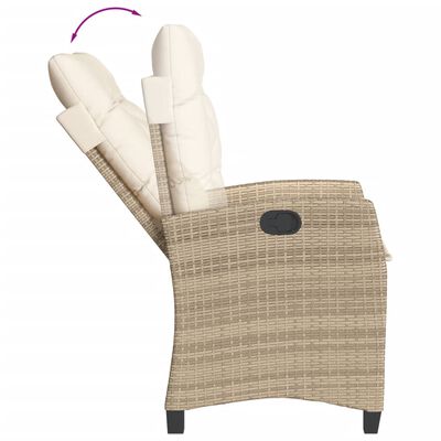 vidaXL Set da Pranzo da Giardino 5 pz con Cuscini Beige in Polyrattan