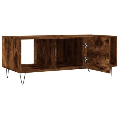 vidaXL Tavolino da Salotto Rovere Fumo 102x50x40 cm Legno Multistrato