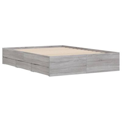 vidaXL Giroletto Cassetti Grigio Sonoma 120x190 cm Legno Multistrato