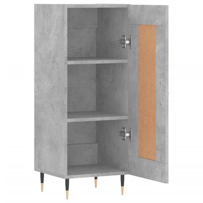 vidaXL Credenza Grigio Cemento 34,5x34x90 cm in Legno Multistrato