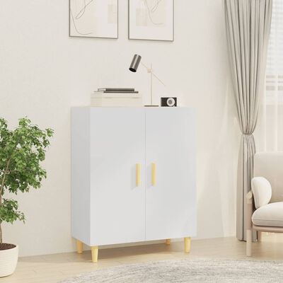 vidaXL Credenza Bianco Lucido 70x34x90 cm in Legno Multistrato