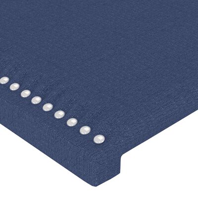 vidaXL Giroletto a Molle con Materasso Blu 200x200 cm in Tessuto