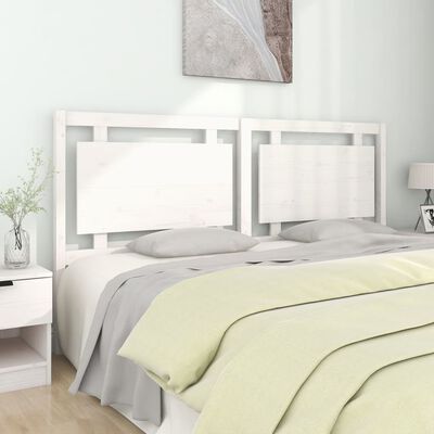 vidaXL Testiera per Letto Bianca 185,5x4x100 cm Legno Massello di Pino