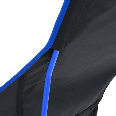 vidaXL Sedia da Campeggio Pieghevole PVC e Acciaio Nero