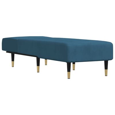 vidaXL Chaise Longue in Velluto Blu