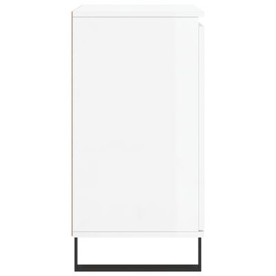 vidaXL Credenza Bianco Lucido 60x35x70 cm in Legno Multistrato