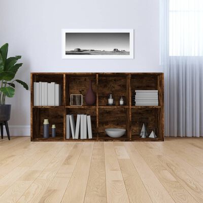 vidaXL Libreria/Credenza Rovere Fumo 66x30x130 cm in Legno Multistrato