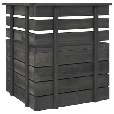 vidaXL Set Divani da Giardino su Pallet 8 pz Legno Pino Grigio Scuro