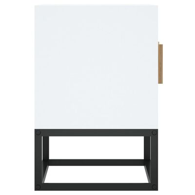 vidaXL Mobile Porta TV Bianco 105x30x45cm in Legno Multistrato e Ferro