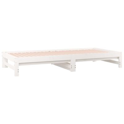 vidaXL Dormeuse Estraibile Bianca 2x(90x190) cm Legno Massello di Pino