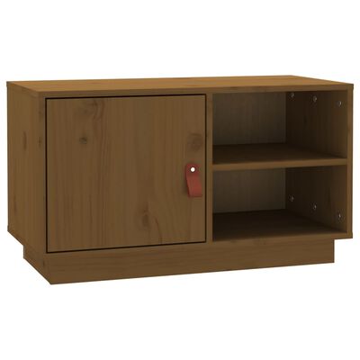 vidaXL Mobile Porta TV ambra 70x34x40 cm in Legno Massello di Pino