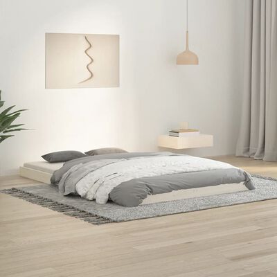 vidaXL Letto senza Materasso Bianco 120x190 cm Legno Massello di Pino