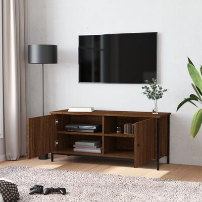 vidaXL Mobile TV con Ante Rovere Marrone 102x35x45cm Legno Multistrato