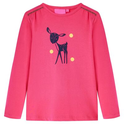 Maglietta da Bambina a Maniche Lunghe Fucsia 104