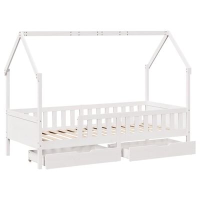 vidaXL Giroletto Bambini con Cassetti 80x200 cm Legno Massello di Pino