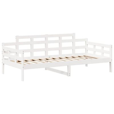 vidaXL Set Dormeuse e Panca con Tetto Bianco 90x190cm Massello Pino