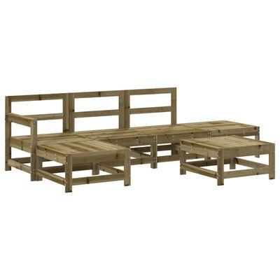 vidaXL Set Salotto da Giardino 6 pz in Legno Impregnato di Pino