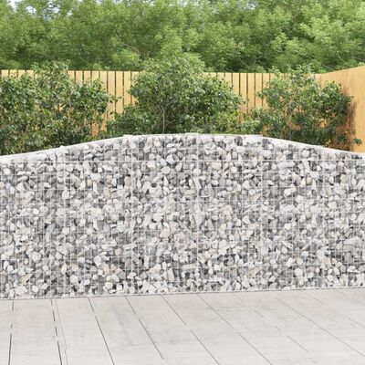 vidaXL Cesti Gabbioni ad Arco 6 pz 400x50x100/120 cm Ferro Zincato