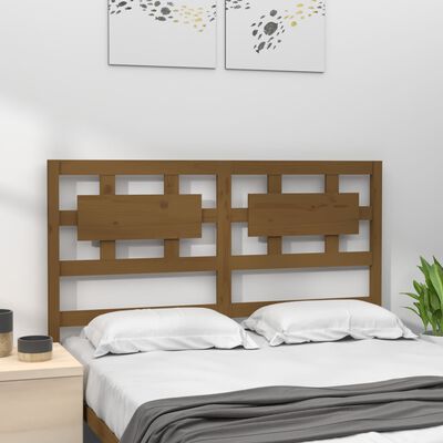 vidaXL Testiera per Letto ambra 125,5x4x100 cm Legno Massello di Pino