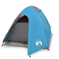 vidaXL Tenda da Campeggio a Cupola per 2 Persone Blu Impermeabile