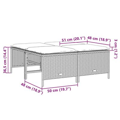 vidaXL Sgabelli da Giardino con Cuscini 4 pz Grigi in Polyrattan