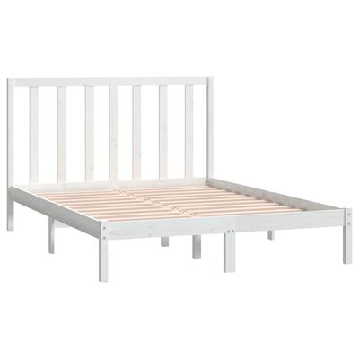 vidaXL Letto senza Materasso Bianco 140x190 cm Legno Massello di Pino