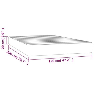 vidaXL Materasso a Molle Cappuccino 120x200x20 cm in Similpelle