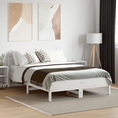 vidaXL Letto senza Materasso Bianco 140x190 cm Legno Massello di Pino