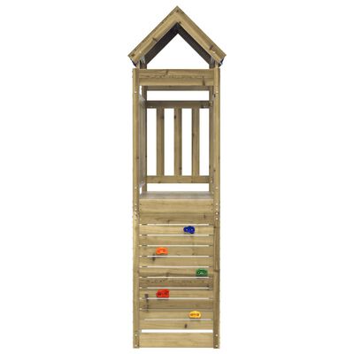 vidaXL Torre da Gioco con Arrampicata 110,5x52,5x215cm Pino Impregnato