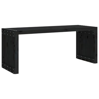 vidaXL Panca Giardino Estensibile Nera 212,5x40,5x45cm Massello Pino