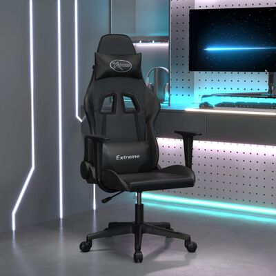 vidaXL Sedia da Gaming Nera in Similpelle