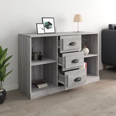 vidaXL Credenza Grigio Sonoma 104,5x35,5x67,5 cm in Legno Multistrato