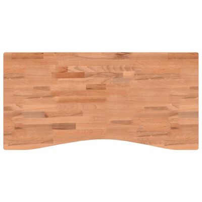 vidaXL Piano per Scrivania 100x(45-50)x1,5 cm Legno Massello di Faggio