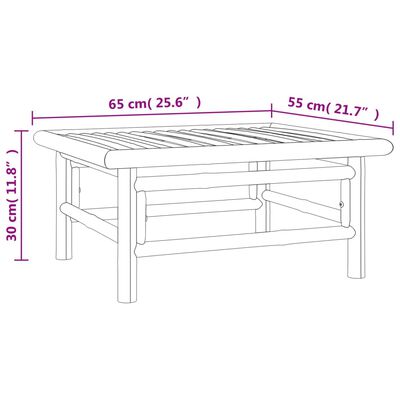 vidaXL Set Salotto da Giardino 11pz con Cuscini Tortora Bambù