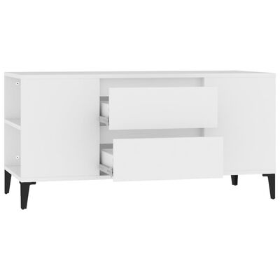 vidaXL Mobile Porta TV Bianco 102x44,5x50 cm in Legno Multistrato