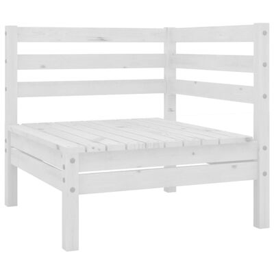 vidaXL Set Salotto da Giardino 7 pz in Legno Massello di Pino Bianco